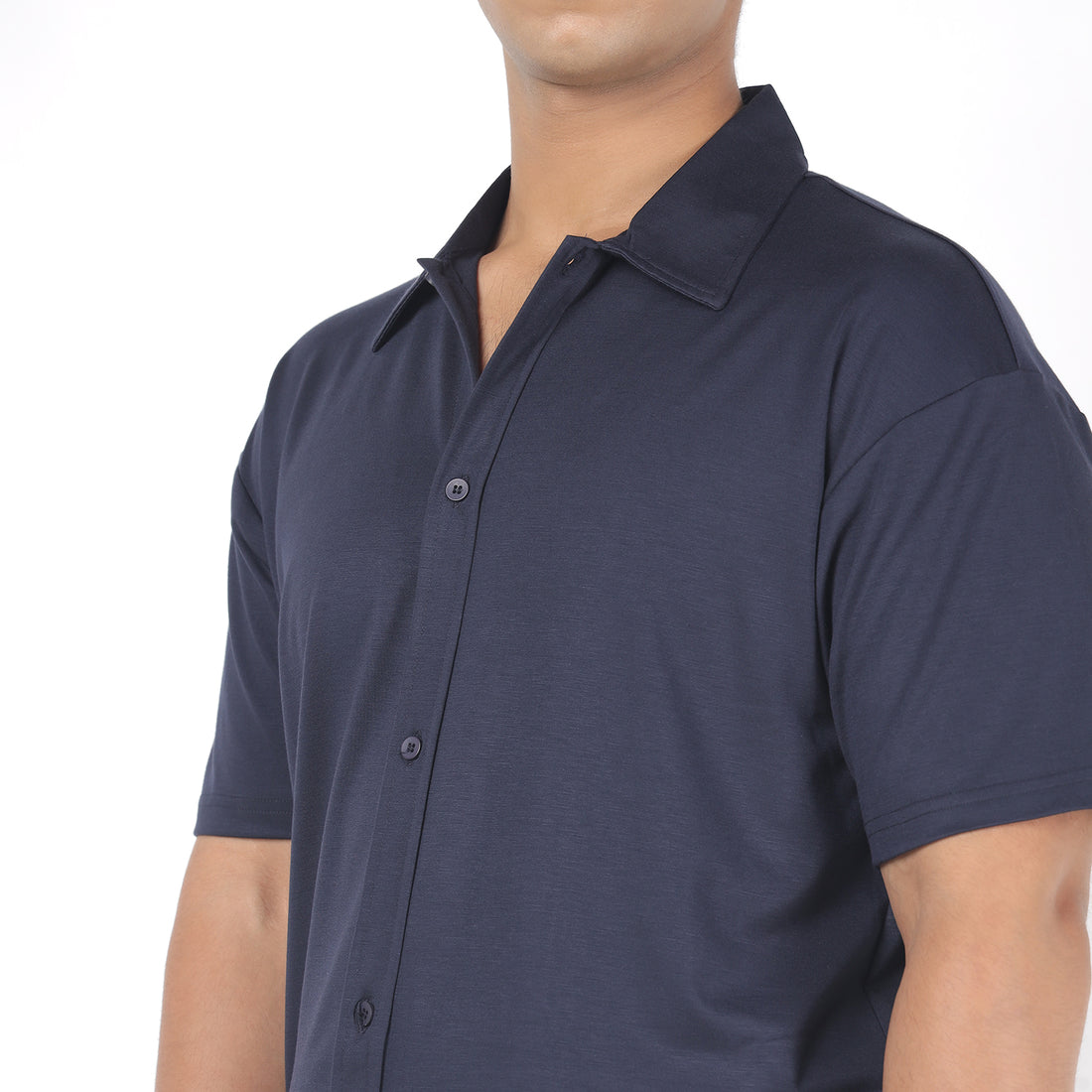 Navy Blue Smart Casual Shirts