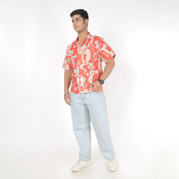 Men Designed Print Funky Shirt