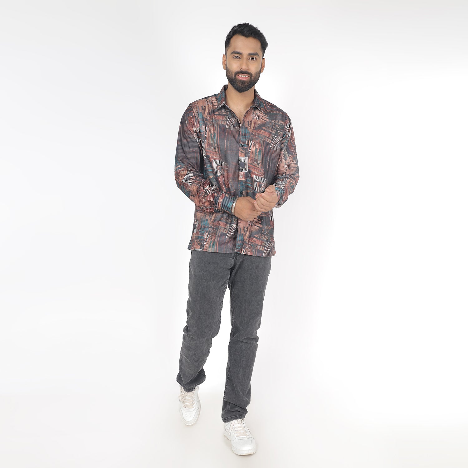 Men Unique Print Funky Shirt