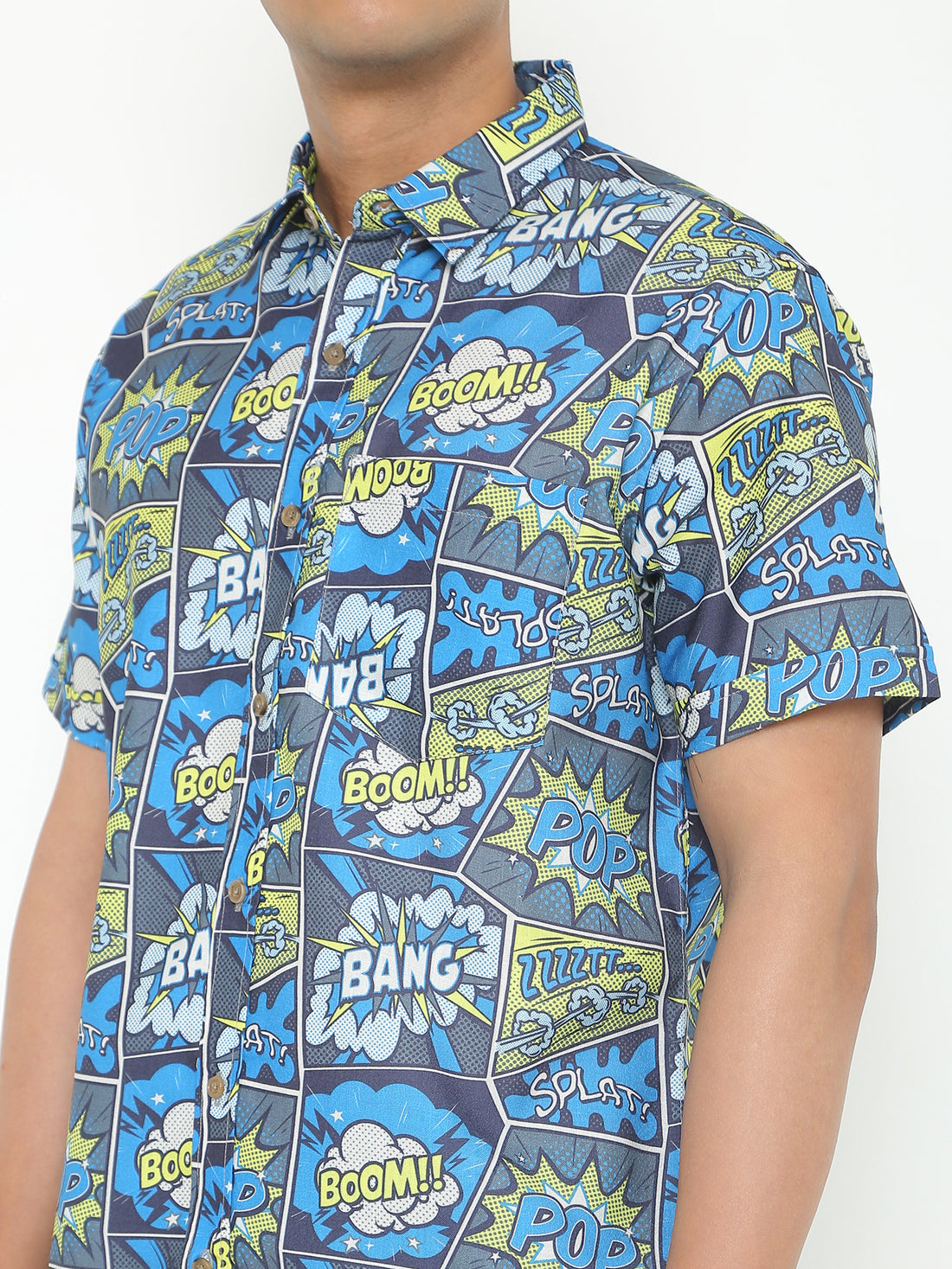 Multi Blue Giza Floral Printed Casuals Shirt